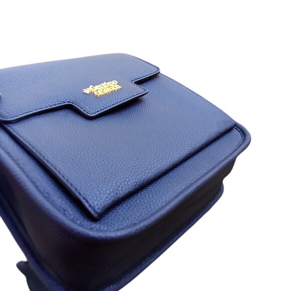 Valentino Orlandi NEW Black 2 pc Vegan Leather Crossbody  Bag & Pouch $199 - Picture 8 of 14